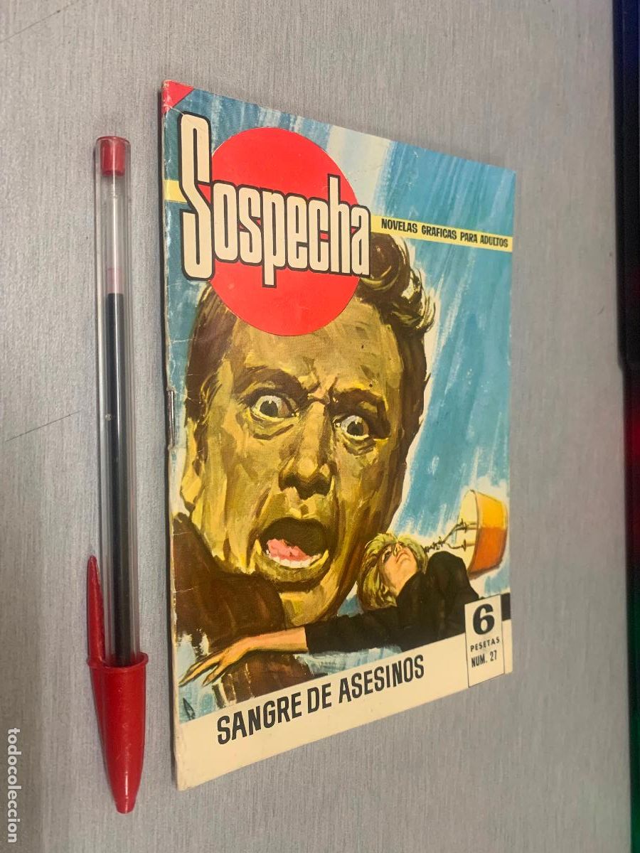 Tebeos: SOSPECHA N&ordm; 27: SANGRE DE ASESINOS / NOVELA GR&Aacute;FICA - BRUGUERA 1966 (6 PTAS.)