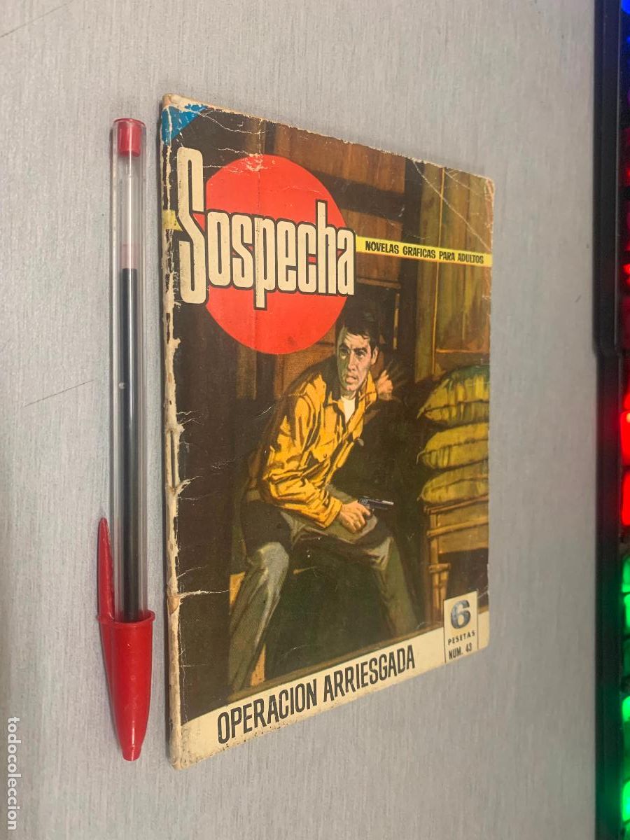 Tebeos: SOSPECHA N&ordm; 43 OPERACI&Oacute;N ARRIESGADA / NOVELA GR&Aacute;FICA - BRUGUERA 1966 (6 PTAS.)
