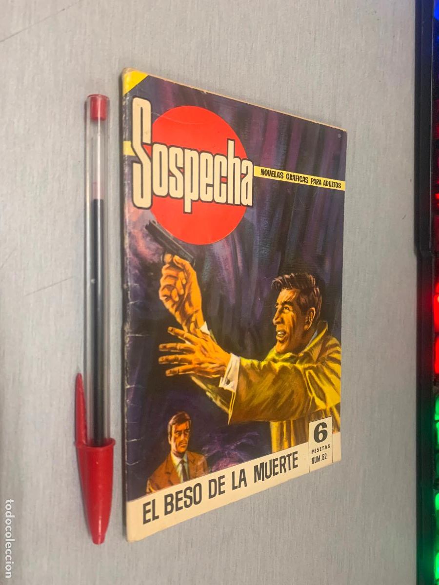 Tebeos: SOSPECHA N&ordm; 52 EL BESO DE LA MUERTE / NOVELA GR&Aacute;FICA - BRUGUERA 1966 (6 PTAS.)