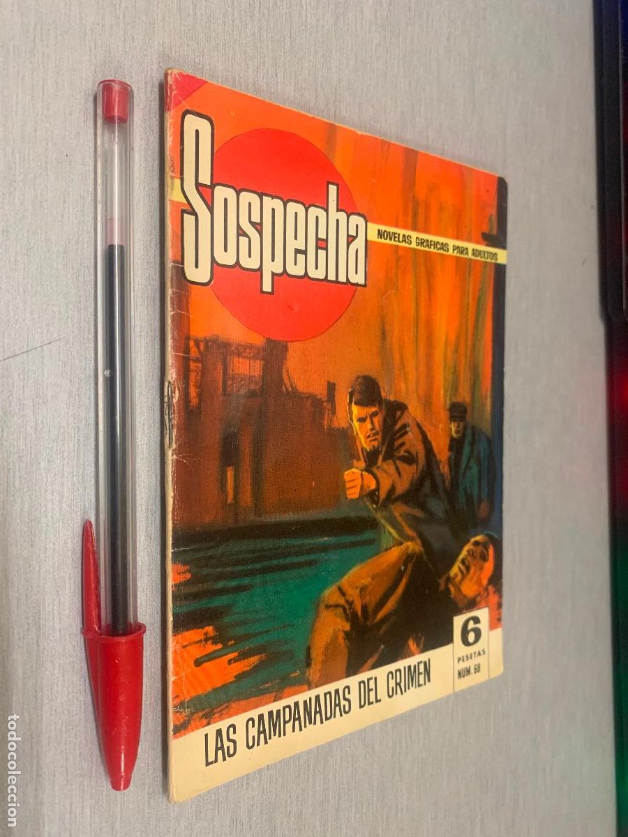 Tebeos: SOSPECHA N&ordm; 68 LAS CAMPANADAS DEL CRIMEN / NOVELA GR&Aacute;FICA - BRUGUERA 1967 (6 PTAS.)