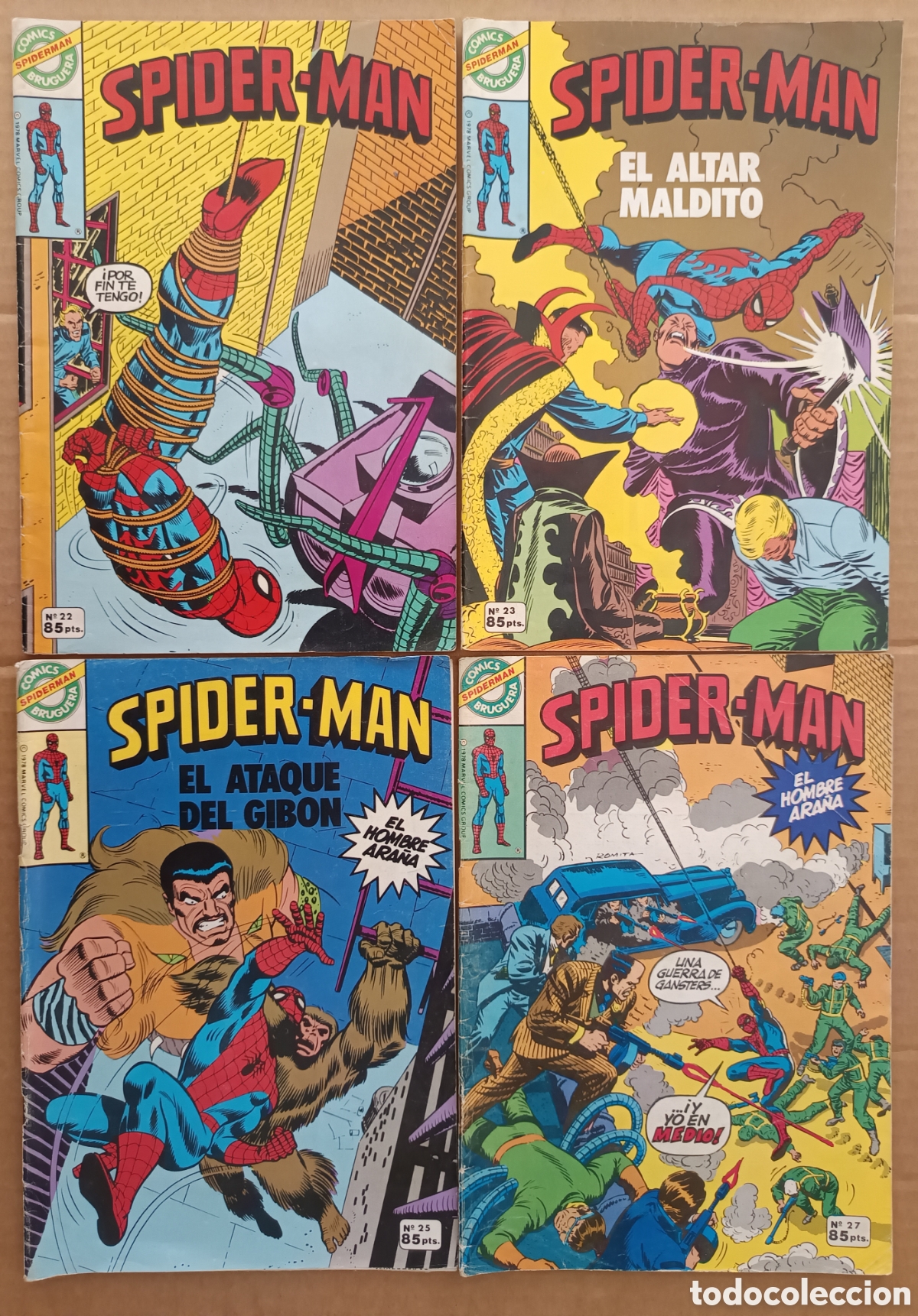 Tebeos: Lote Spiderman n&deg;22 a 69 (Bruguera, 1981-1982). El Hombre Ara&ntilde;a. Ver n&uacute;meros.