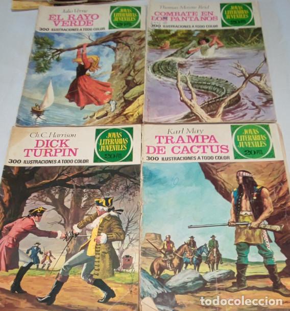 Tebeos: LOTE DE 4 COMIC, JOYAS LITERARIAS JUVENILES, 1975, EL RAYO VERDE, COMBATE EN LOS PANTANOS, DICK TURP