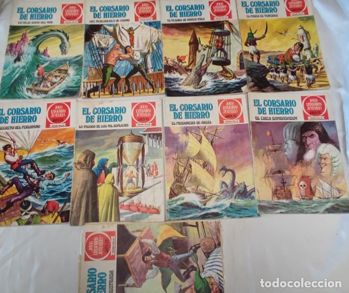 Tebeos: 9 COMIC, EL CORSARIO DE HIERRO, JOYAS LITERARIAS JUVENILES 1977-78, N&ordm; 2 3 6 7 8 9 10 11 Y 12