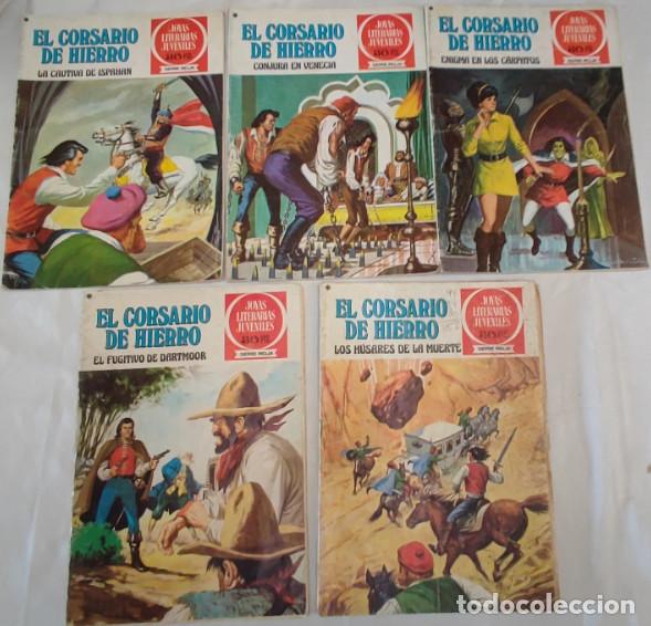 Tebeos: 5 COMIC, EL CORSARIO DE HIERRO, JOYAS LITERARIAS JUVENILES 1978, N&ordm; 13 19 20 21 y 26