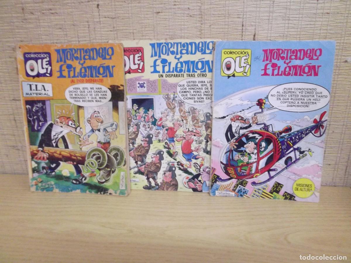 Tebeos: Lote de tres comics de Mortadelo y Filem&oacute;n n&ordm;139,n&ordm;151 y n&ordm;218.Colecci&oacute;n Ol&eacute;!:Editorial Bruguera