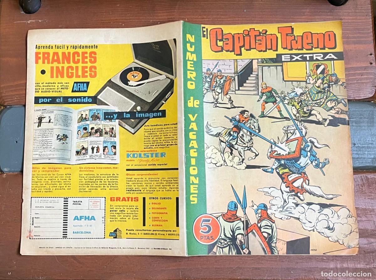 Tebeos: COMIC CAPITAN TRUENO ORIGINAL EXTRA NUMERO DE VACACIONES 1962