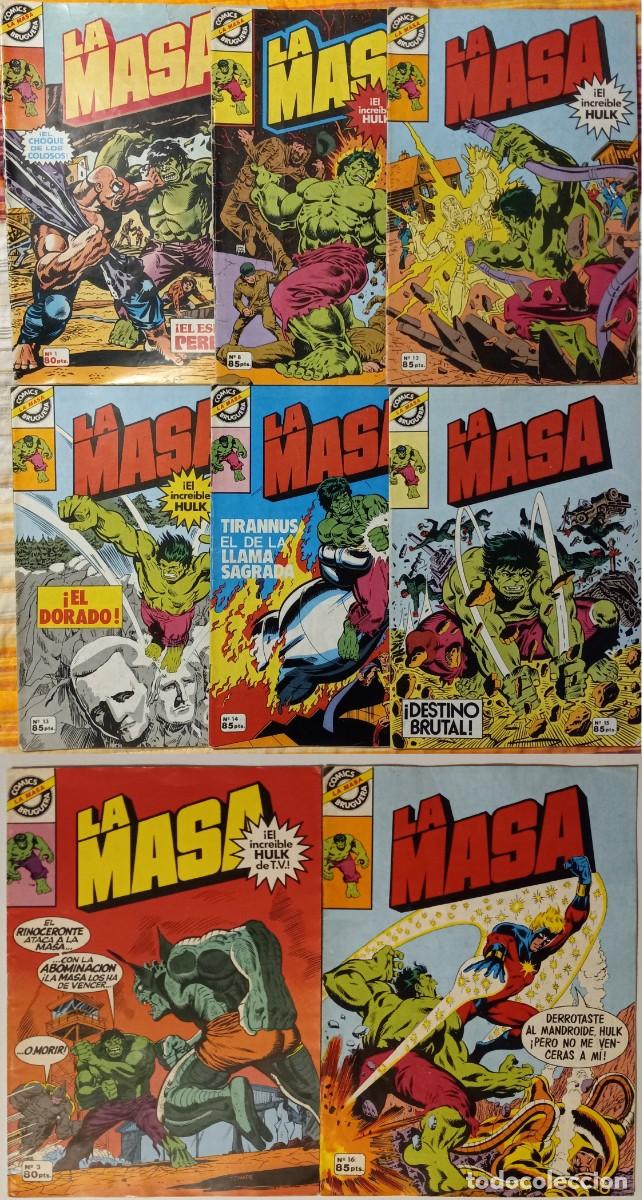Tebeos: LA MASA n&ordm; 1, 3, 8, 12, 13, 14, 15 y 16, STEVE ENGLEHART + HERB TRIMPE (Bruguera)