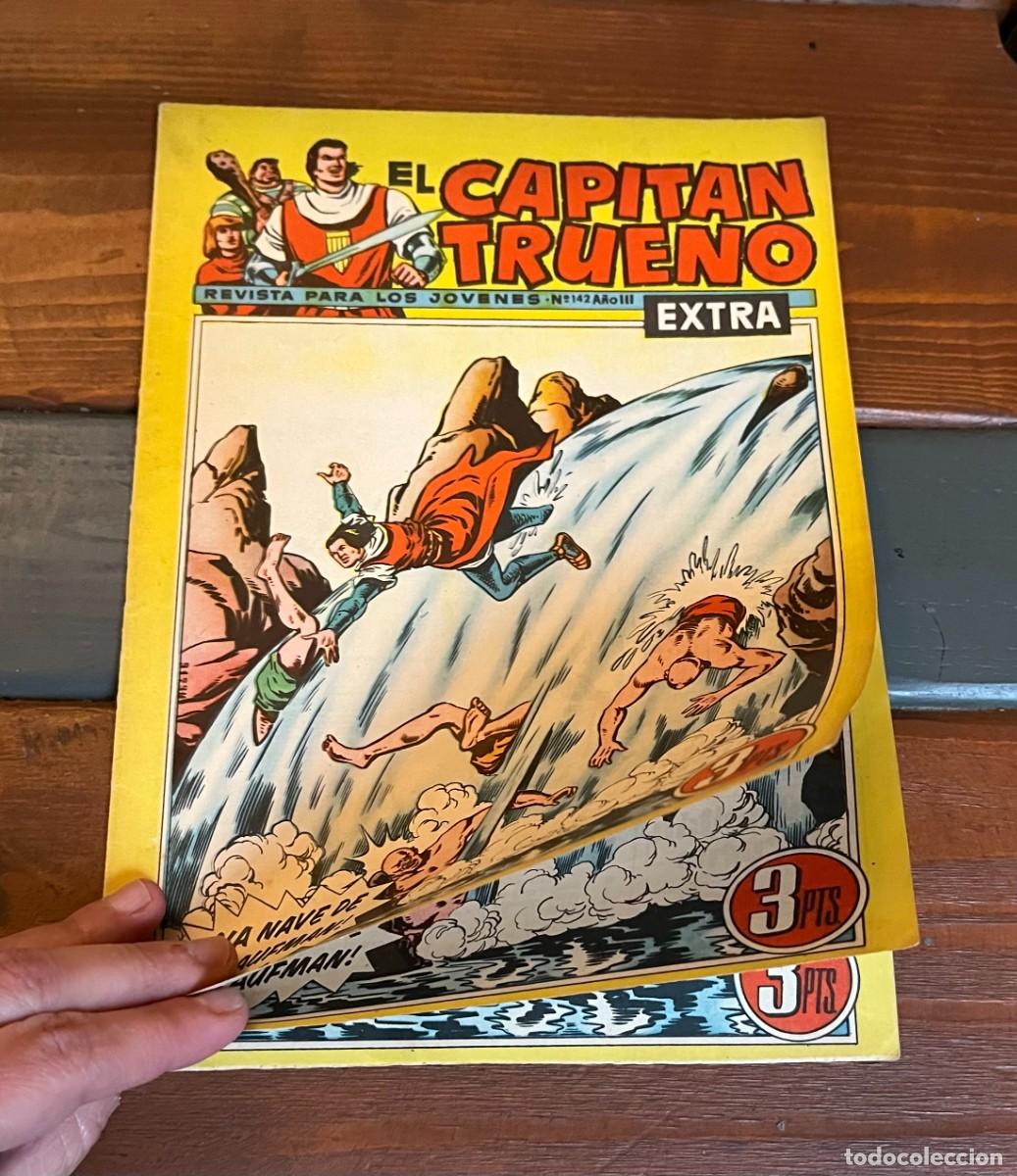 Tebeos: COMIC CAPITAN TRUENO 142 EXTRA 1962 ORIGINAL ERROR TRIPLE CUBIERTA - Foto 1