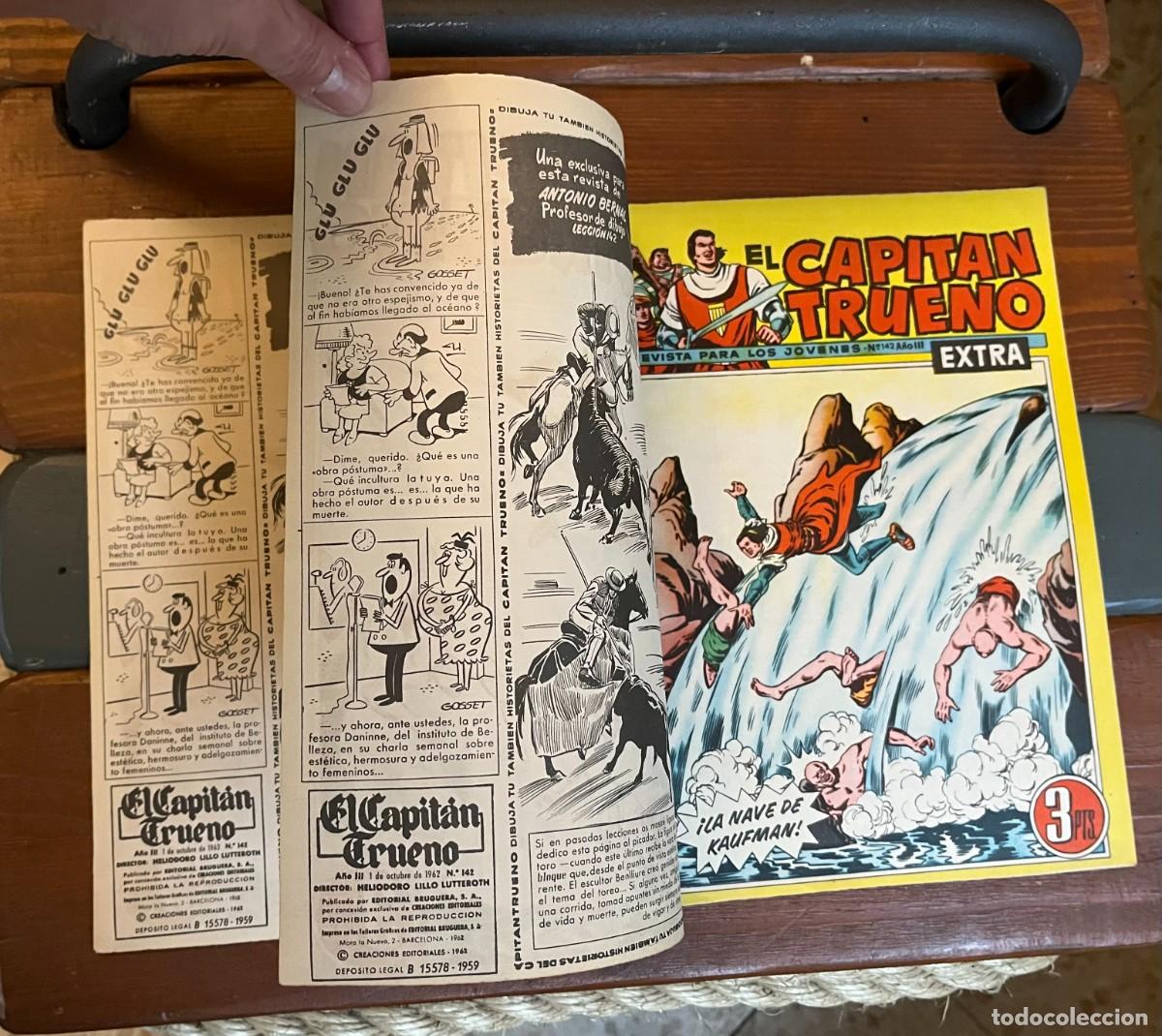 Tebeos: COMIC CAPITAN TRUENO 142 EXTRA 1962 ORIGINAL ERROR TRIPLE CUBIERTA - Foto 6