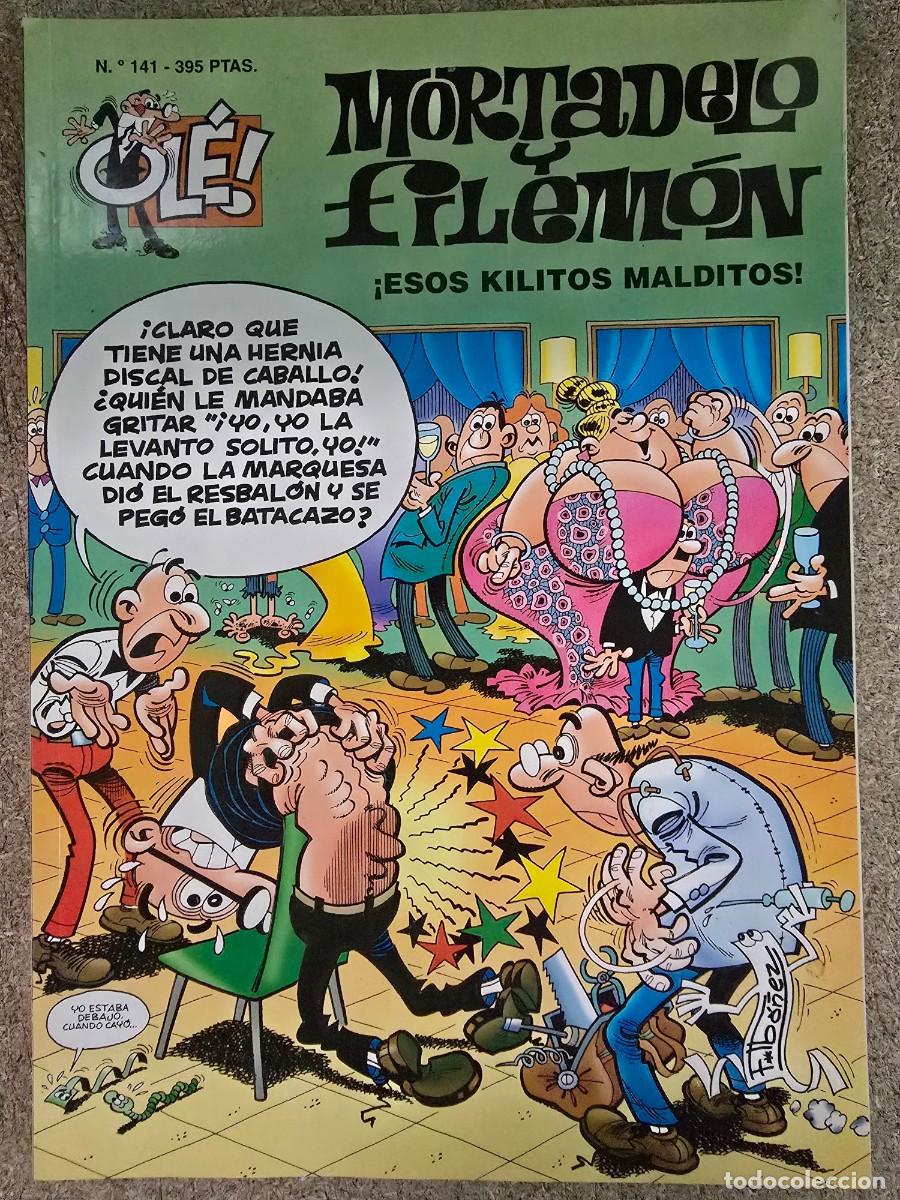 Tebeos: Col.Ole Mortadelo y Filemon 141.&iexcl;Esos Kilitos Malditos!.1&ordf; Edicion.Ediciones B.1998.relieve