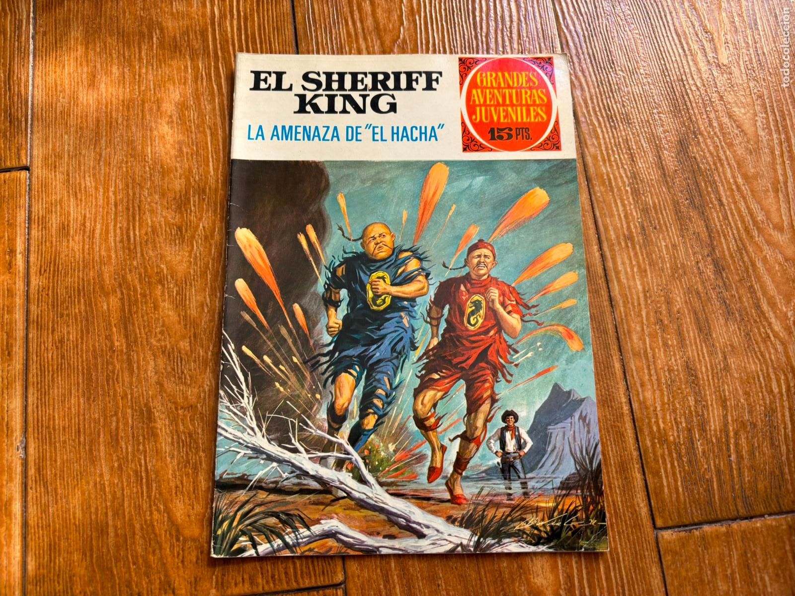 Tebeos: GRANDES AVENTURAS JUVENILES N&ordm; 35 EL SHERIFF KING EL AMENAZA DEL HACHA EDITORIAL BRUGUERA