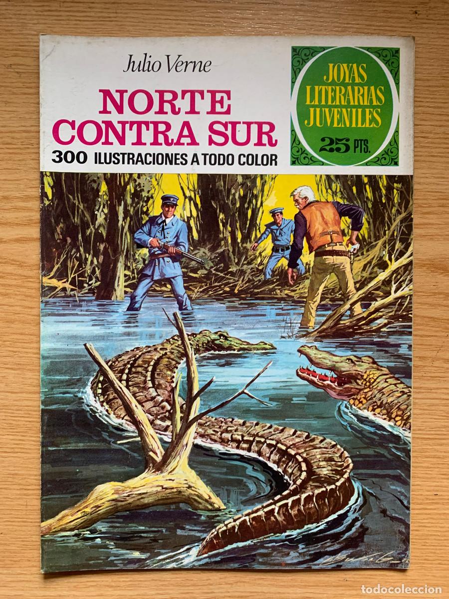 Tebeos: Joyas Literarias Juveniles n&ordm; 56: Norte Contra Sur de Julio Verne - D2 Excelente Estado