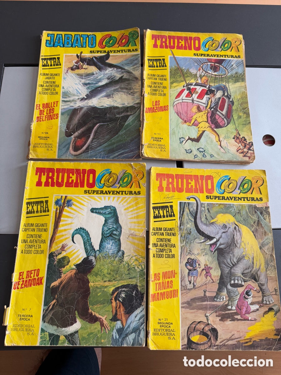 Tebeos: 4 x TRUENO COLOR. EXTRA. BRUGUERA. MAL ESTADO