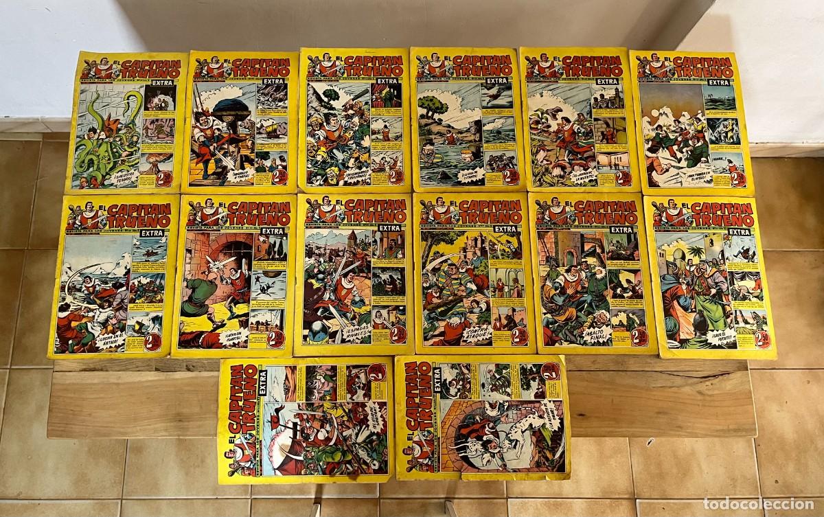 Tebeos: LOTE 14 COMICS CAPITAN TRUENO EXTRA 1960 / 1961 ORIGINAL 40 Y 41 +43 AL 45 +47 Y 48 + 50 AL 56