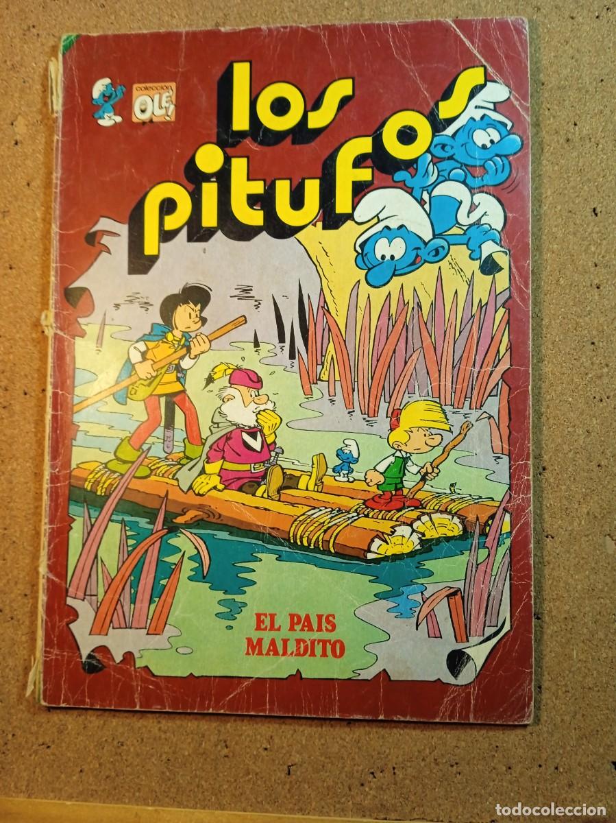 Tebeos: TEBEO DE OLE LOS PITUFOS EN EL PAIS MALDITO DEL A&Ntilde;O 1983 N&ordm; 14