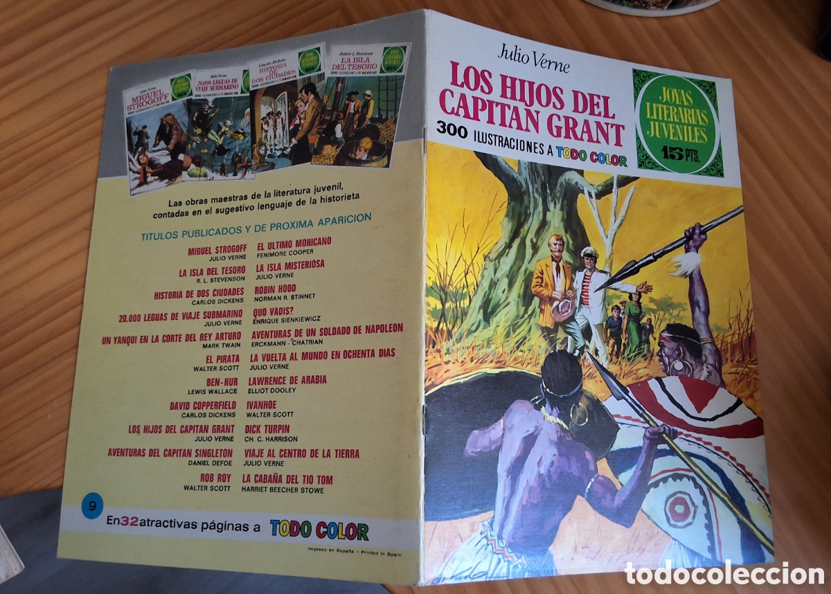 Tebeos: Joyas literarias juveniles comic n&uacute;mero 9 los hijos del capit&aacute;n Grant a&ntilde;o 1970 edici&oacute;n 1&deg;