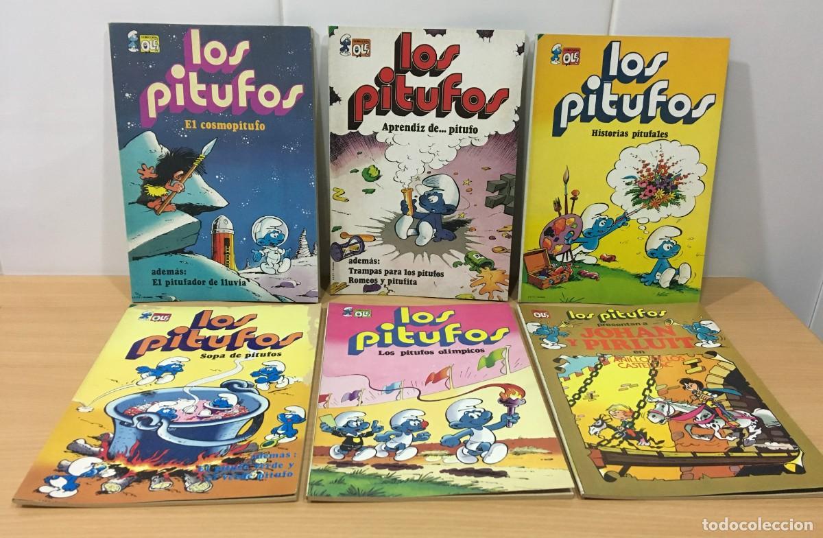 Tebeos: LOTE DE 6 C&Oacute;MICS COLECCI&Oacute;N OL&Eacute; DE BRUGUERA (1981/1982) - LOS PITUFOS n&ordm; 7 8 9 10 11 15