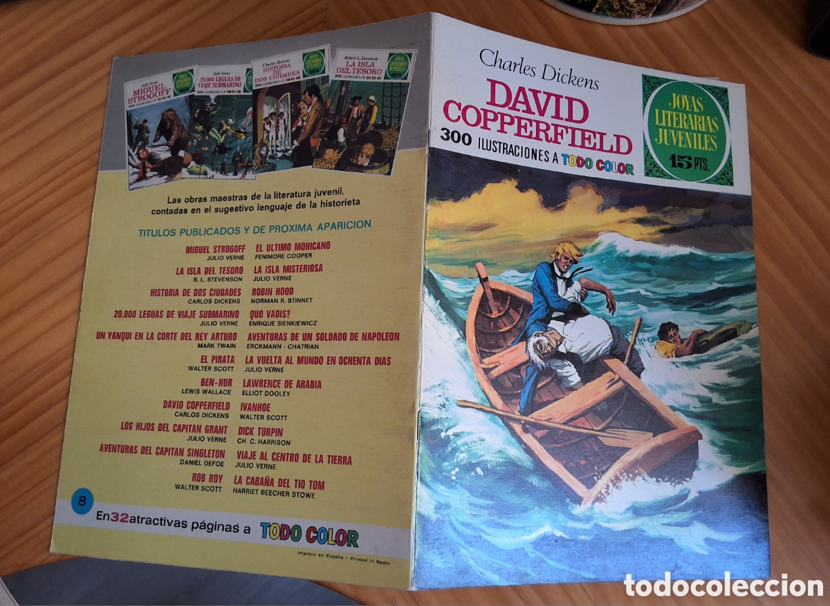 Tebeos: Joyas literarias juveniles comic numero 8 David Copperfield a&ntilde;o 1970 edici&oacute;n 1&deg;