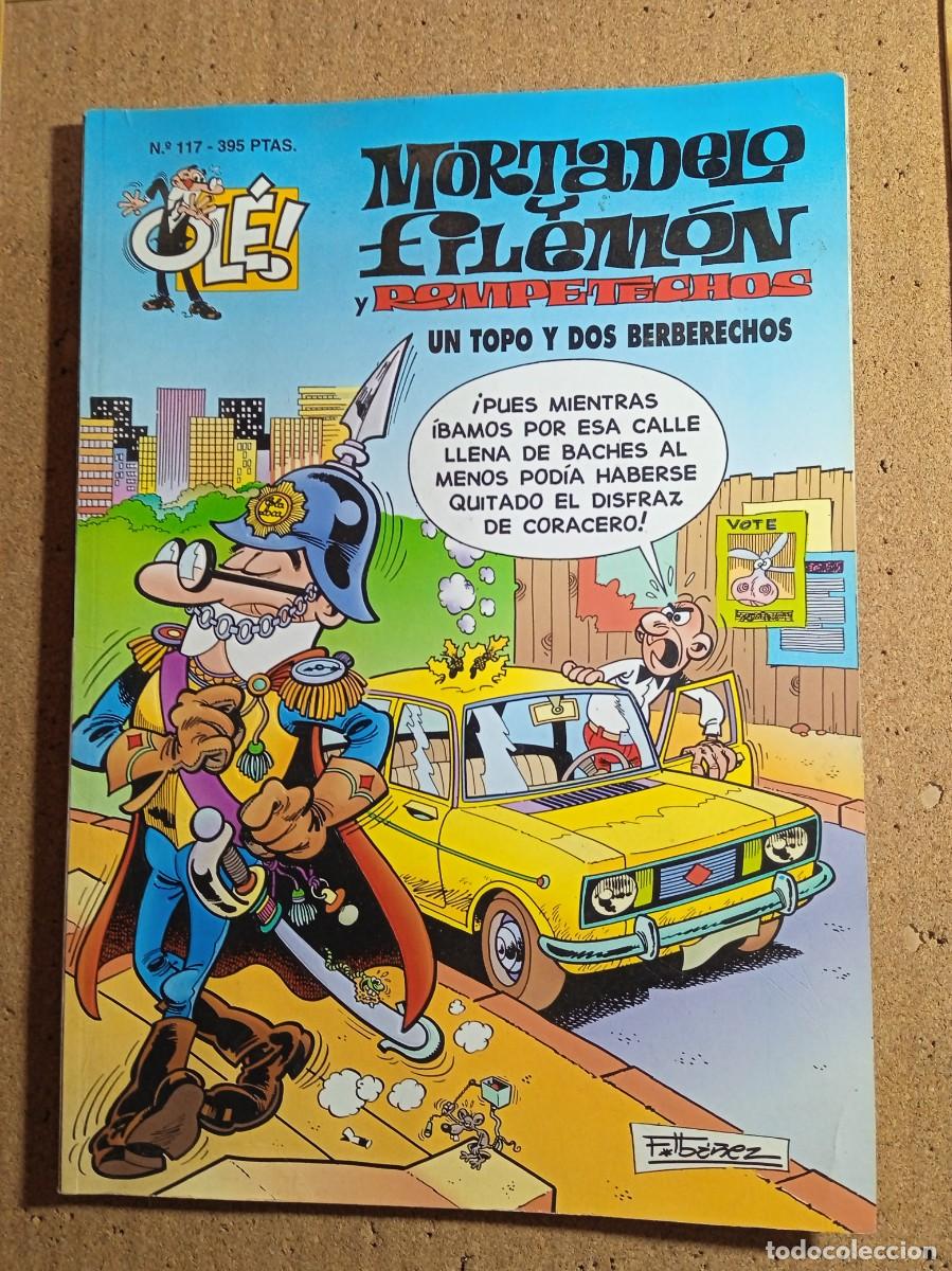Tebeos: TEBEO DE OLE MORTADELO Y FILEMON Y ROMPETECHOS EN UN TIPO Y DOS BORREGOS DEL A&Ntilde;O 1995 N&ordm; 117