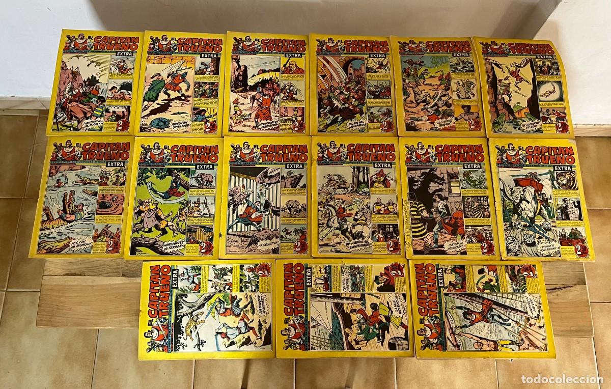 Tebeos: LOTE 15 COMICS CAPITAN TRUENO EXTRA 1961 / 1962 ORIGINAL 91 Y 92 + 94 AL 102 + 104 AL 107