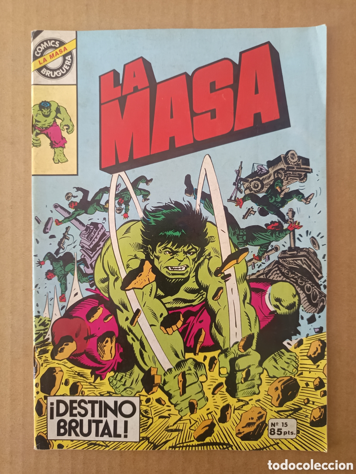 Tebeos: La Masa/El Incre&iacute;ble Hulk n&deg;15 (Bruguera, 1981). Destino Brutal. Con La Mujer Ara&ntilde;a.