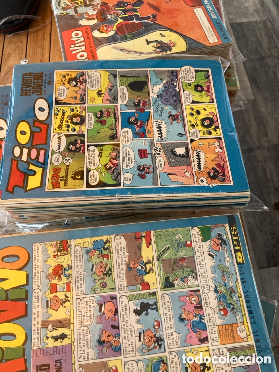 Tebeos: T&Iacute;O VIVO - REVISTA JUVENIL - LOTE DE 763 N&Uacute;MEROS DE 1042 COMPLETA - BRUGUERA
