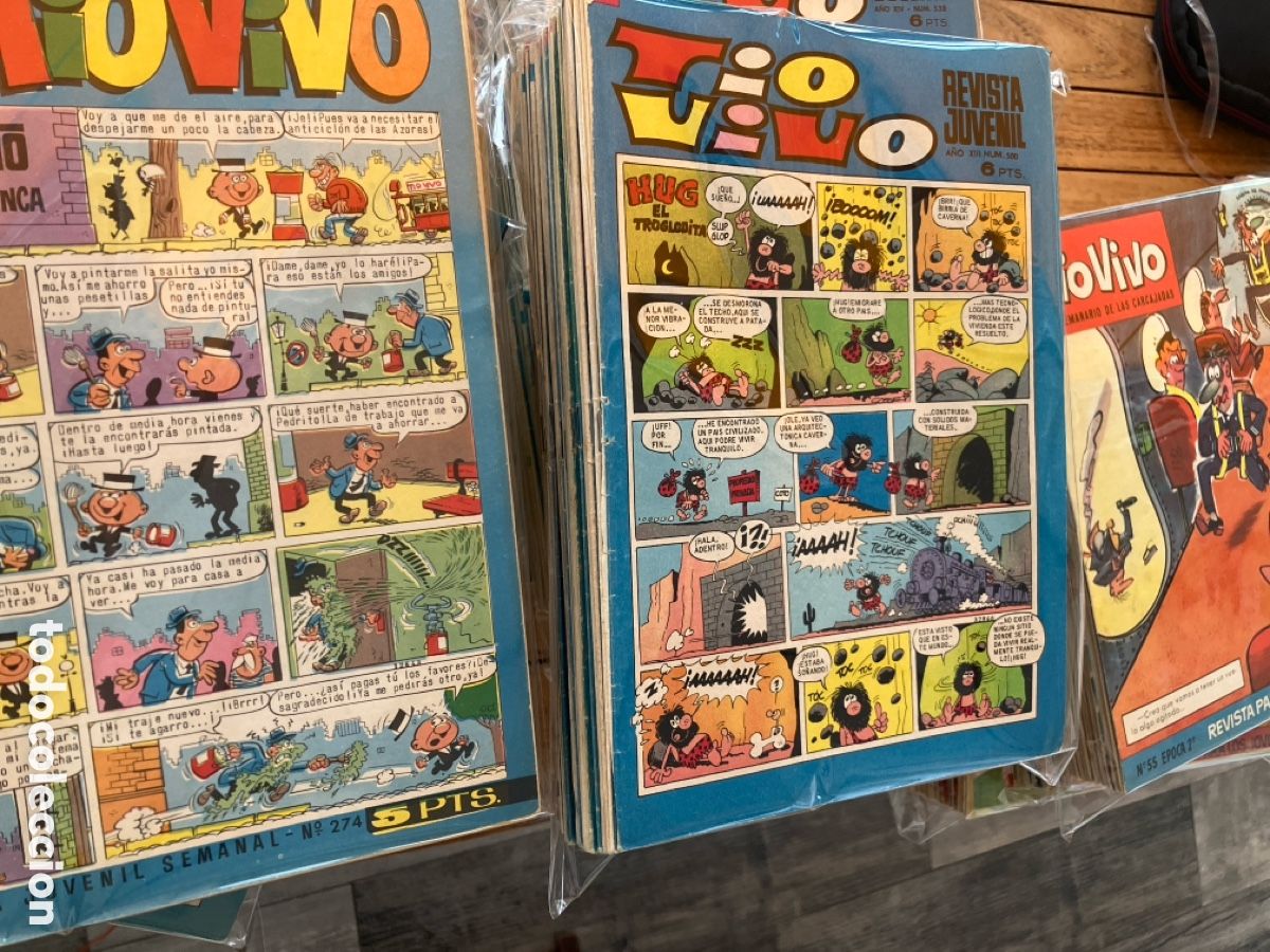 Tebeos: T&Iacute;O VIVO - REVISTA JUVENIL - LOTE DE 763 N&Uacute;MEROS DEL 0 AL 1042 COMPLETA - BRUGUERA
