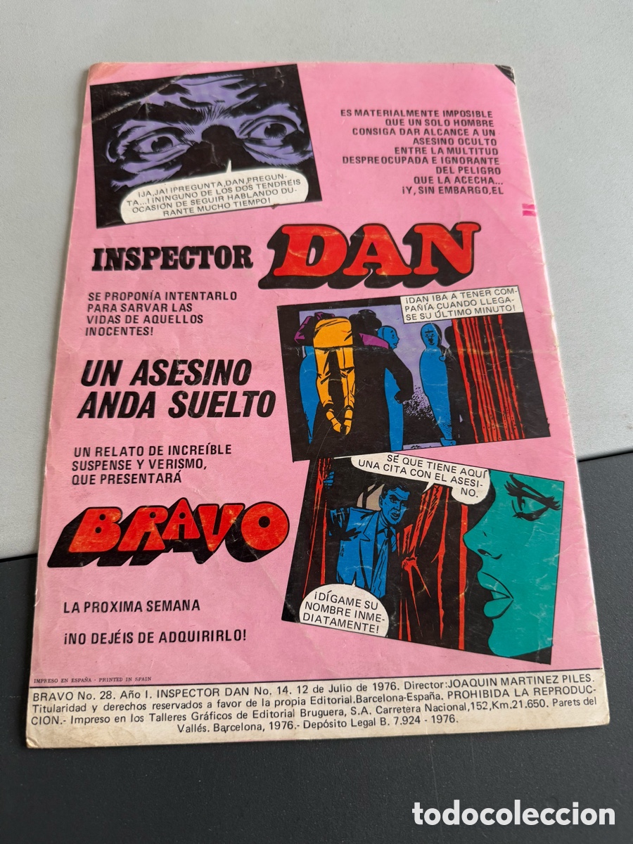 Tebeos: BRAVO. N 28. INSPECTOR DAN 14 - Foto 2
