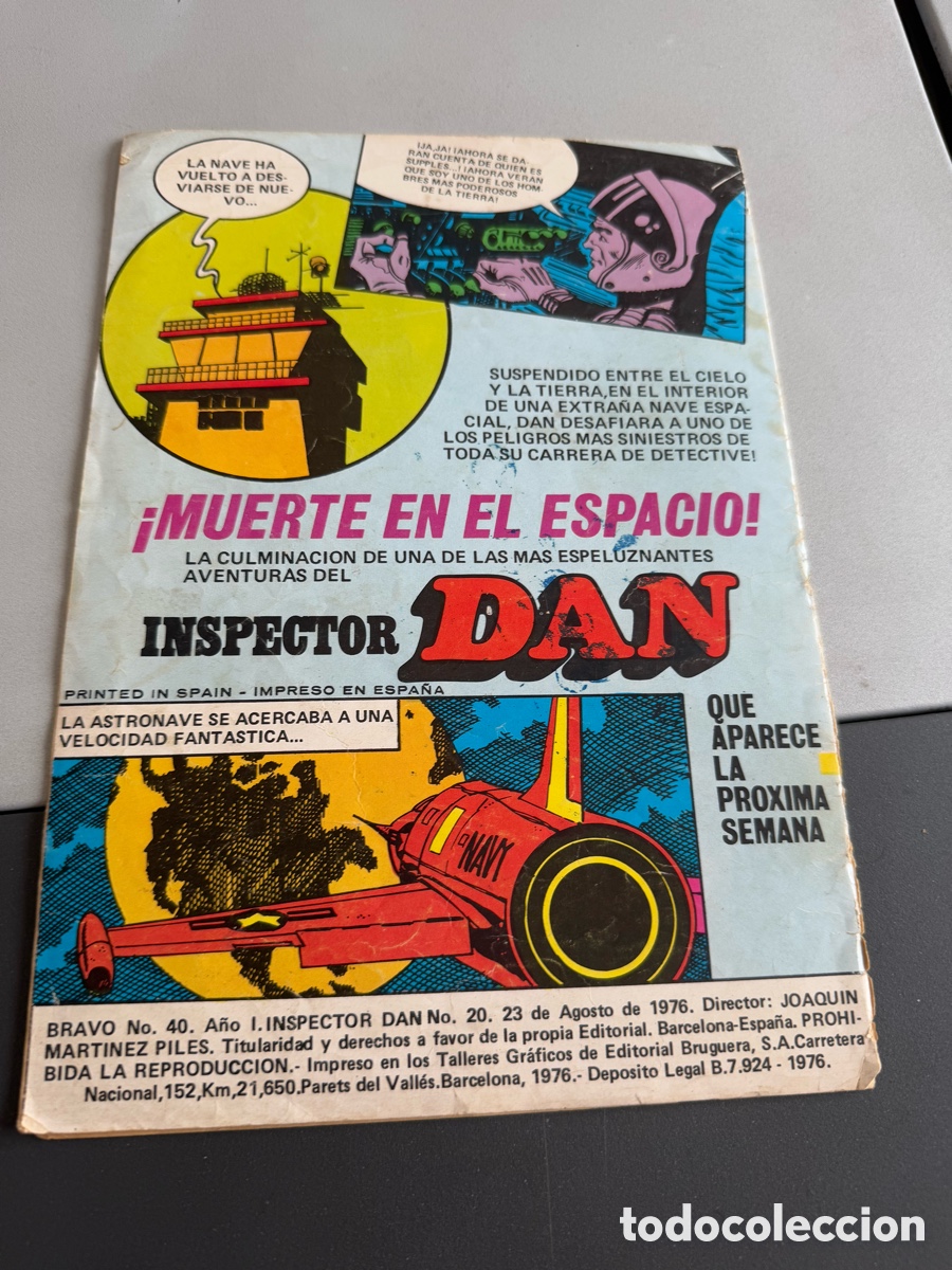 Tebeos: BRAVO. N 40. INSPECTOR DAN. 20 - Foto 2