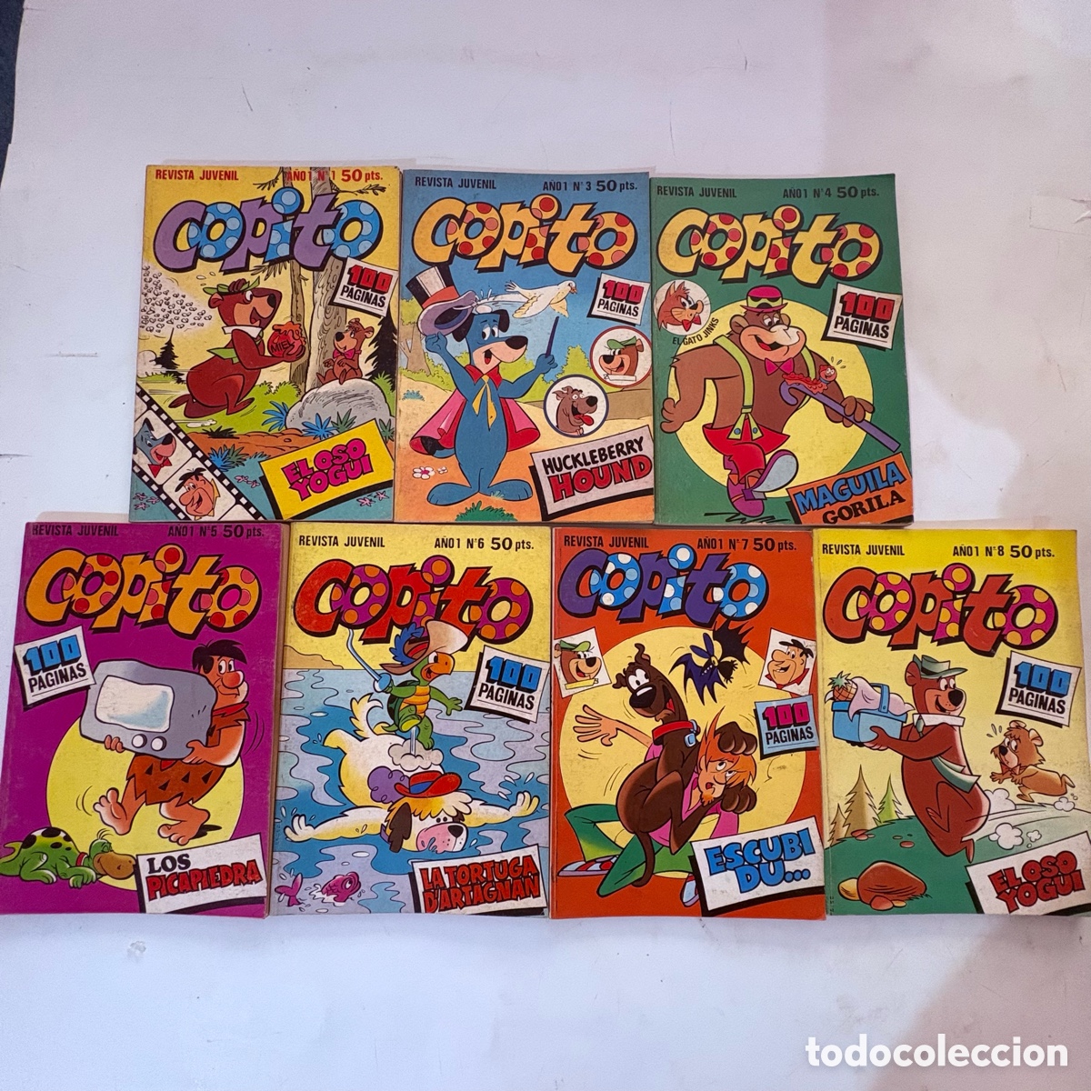 Tebeos: lote copito a&ntilde;o 1 n&ordm; 1-3-4-5-6-7-8 bruguera hanna barbera 1980