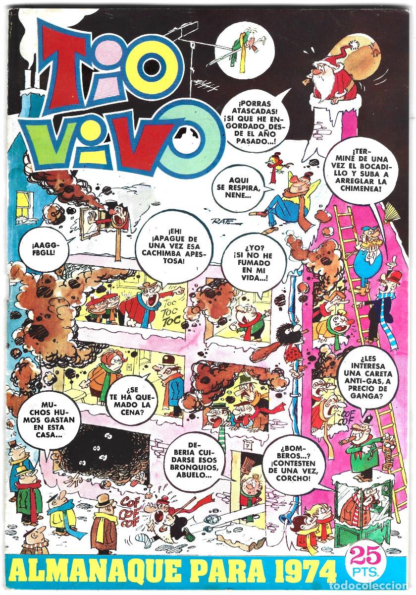 Tebeos: TIO VIVO ALMANAQUE 1974 (Bruguera 1973) Jan Cooper y El Tenista Jari. Aventura larga de Agamenon.