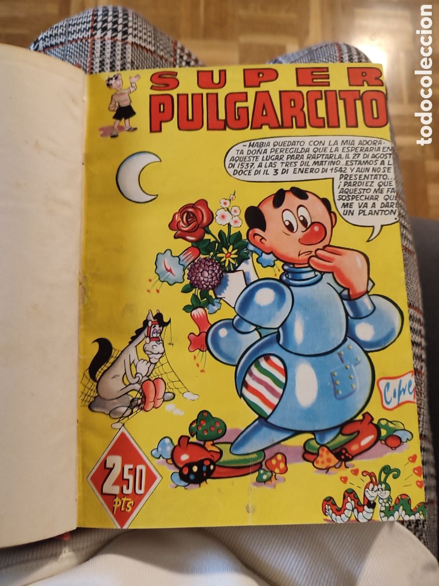 Tebeos: 18 superPulgarcito del 1 al 18,un vacaciones todo el a&ntilde;o y un almanaque a&ntilde;o 1950 encuadernado y orig