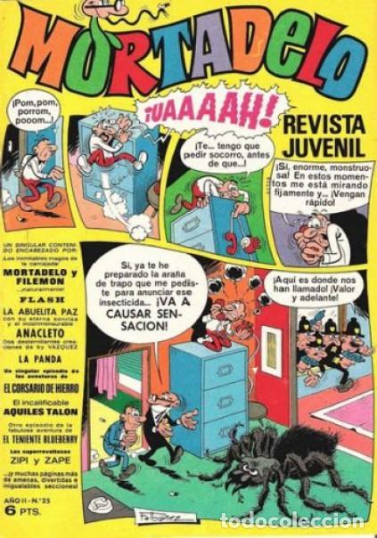 Tebeos: MORTADELO SEMANAL-BRUGUERA- N&ordm; 25 -17 DE MAYO-1971-BLUEBERRY-A.TAL&Oacute;N-SIN MORTADELOS-VEA-1512