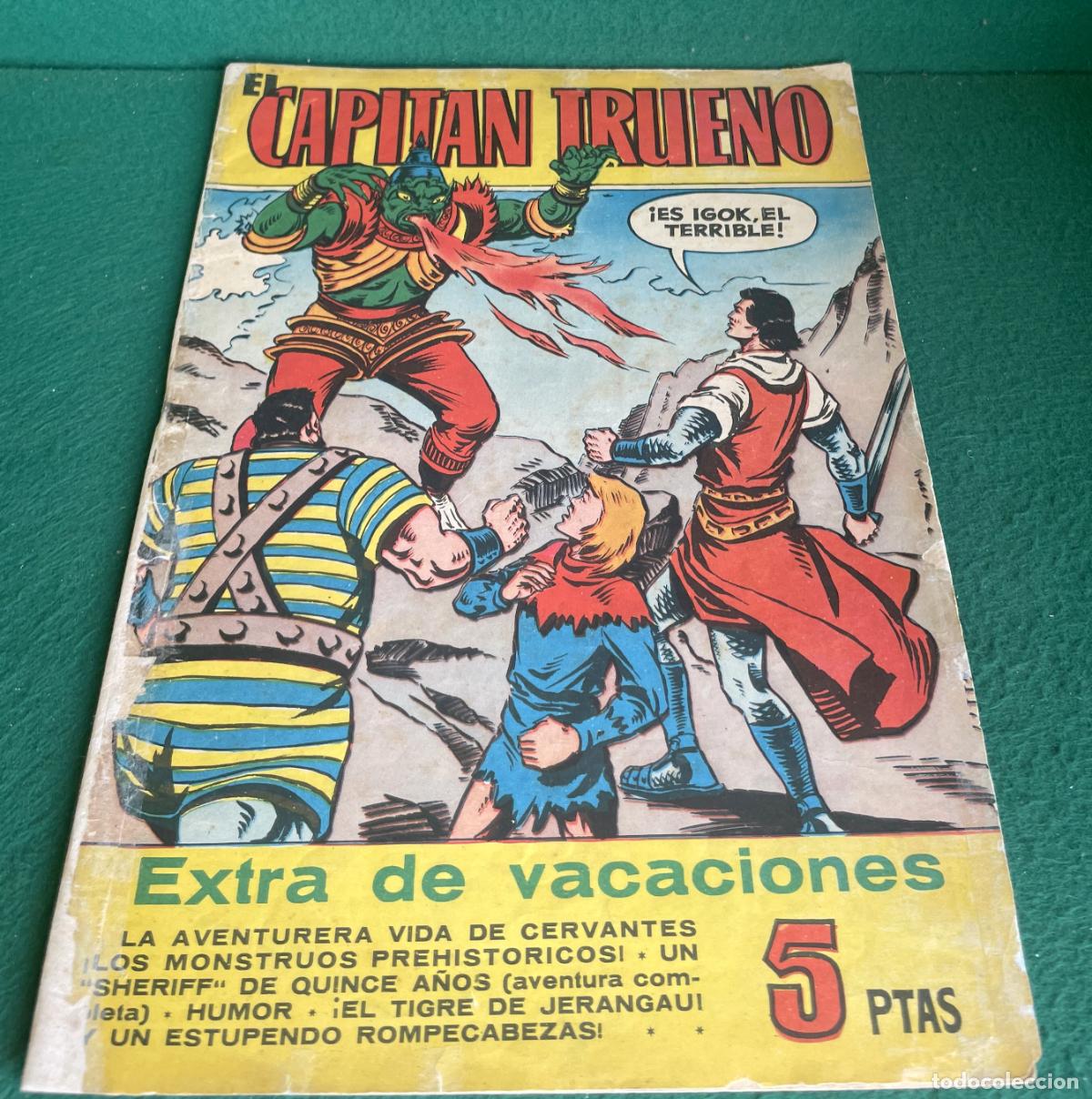 Tebeos: CAPIT&Aacute;N TRUENO - ORIGINAL BRUGUERA - EXTRA DE VACACIONES 1961 - ALMANAQUE - BUENO
