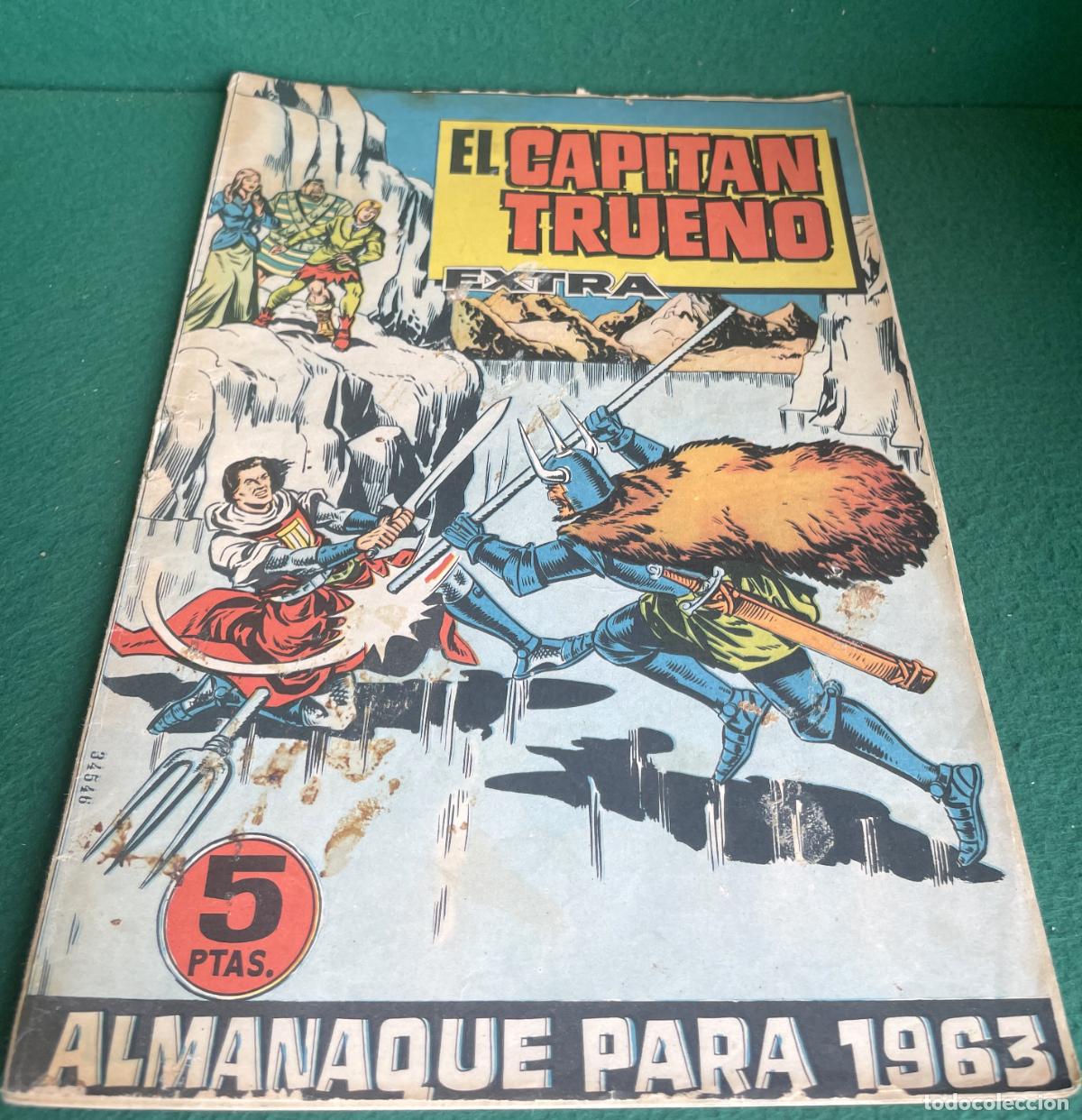 Tebeos: CAPIT&Aacute;N TRUENO - ORIGINAL BRUGUERA - ALMANAQUE 1959 - ALMANAQUE