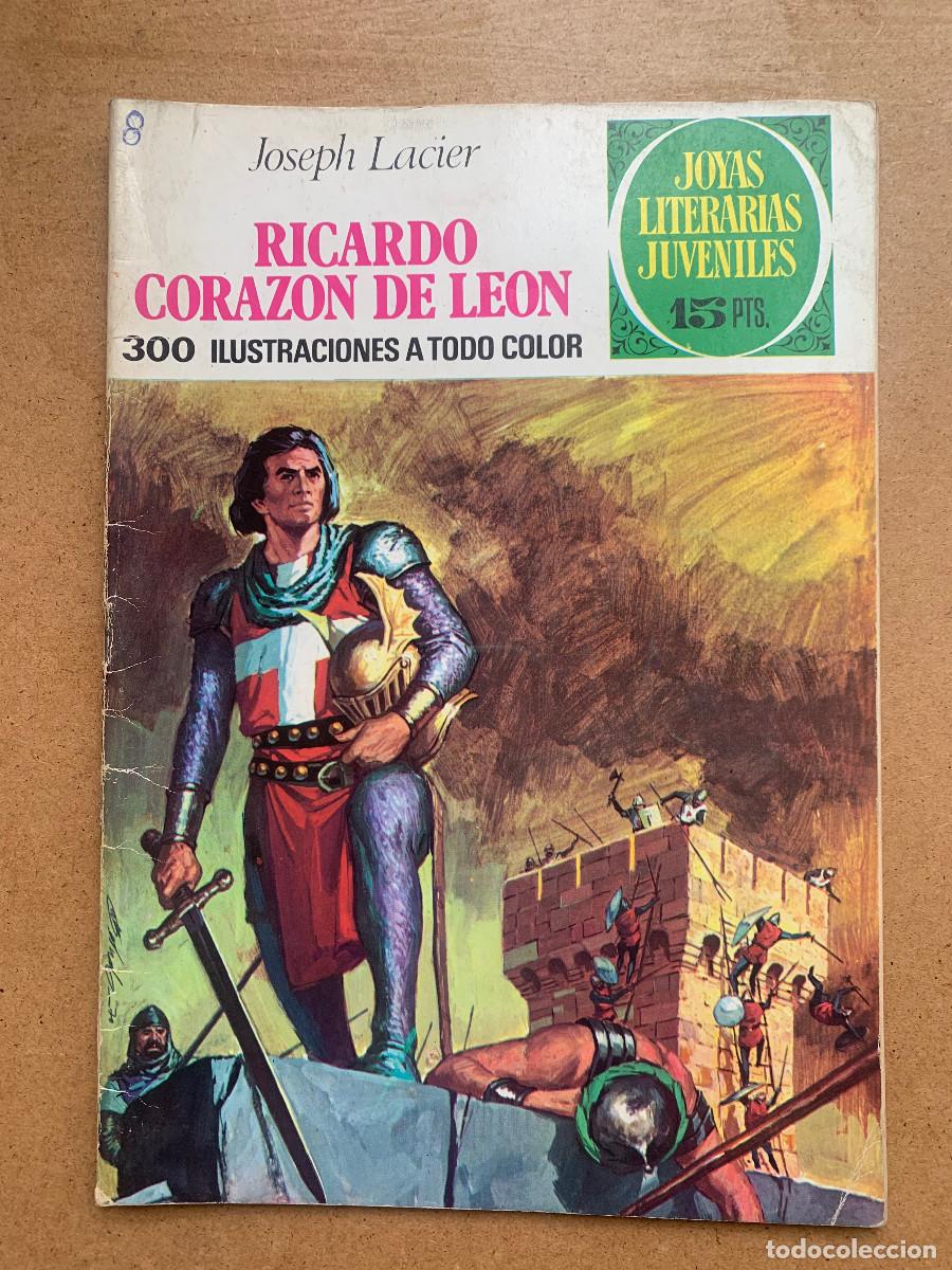 Tebeos: Joyas Literarias Juveniles n&ordm; 19: Ricardo Coraz&oacute;n de Le&oacute;n de Joseph Lacier - 1&ordf; Ed. 1970 Buen Estado