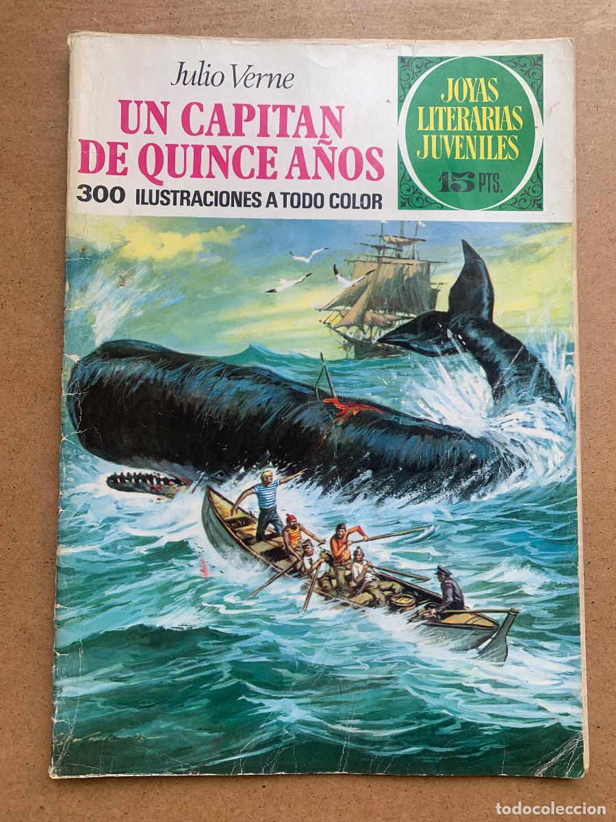 Tebeos: Joyas Literarias Juveniles n&ordm; 101: Un Capit&aacute;n de Quince A&ntilde;os de Julo Verne - 1&ordf; Edici&oacute;n 1974