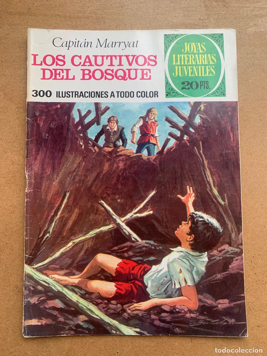 Tebeos: Joyas Literarias Juveniles n&ordm; 132: Los Cautivos del Bosque del Capit&aacute;n Marryat - D4 1&ordf; Edici&oacute;n 1975