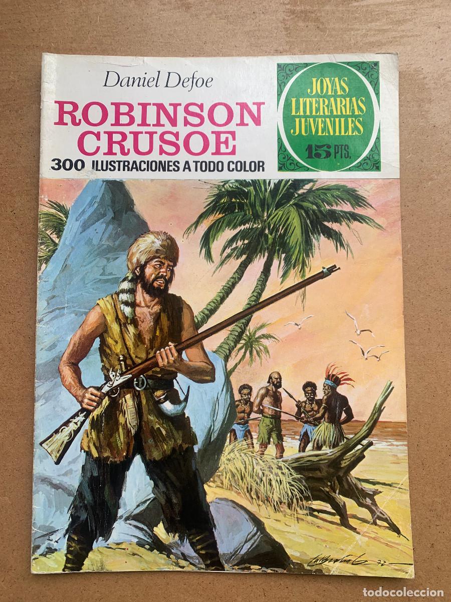 Tebeos: Joyas Literarias Juveniles n&ordm; 53: Robinson Crusoe de Daniel Defoe - 1&ordf; Edici&oacute;n 1972