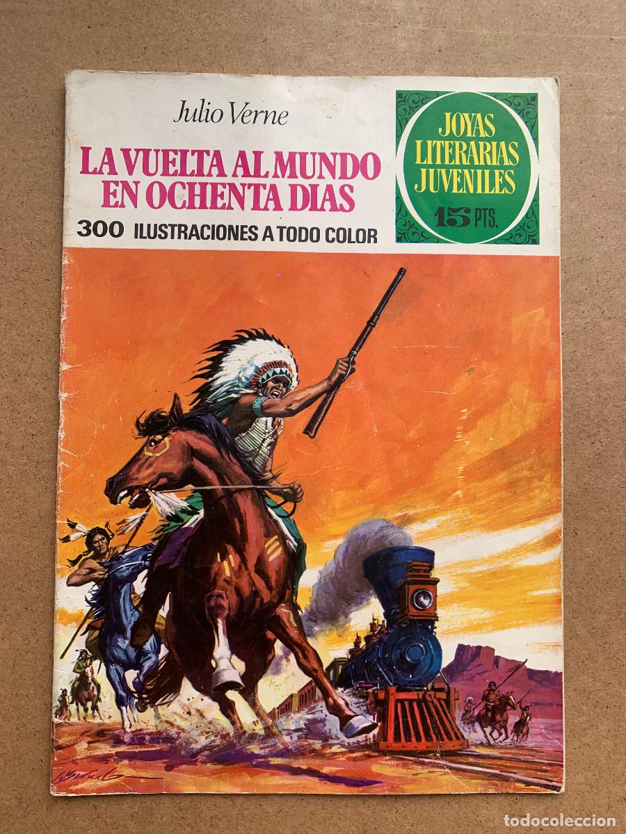 Tebeos: Joyas Literarias Juveniles n&ordm; 17: La Vuelta al Mundo en 80 D&iacute;as - 1&ordf; Edici&oacute;n - D2 Buen Estado