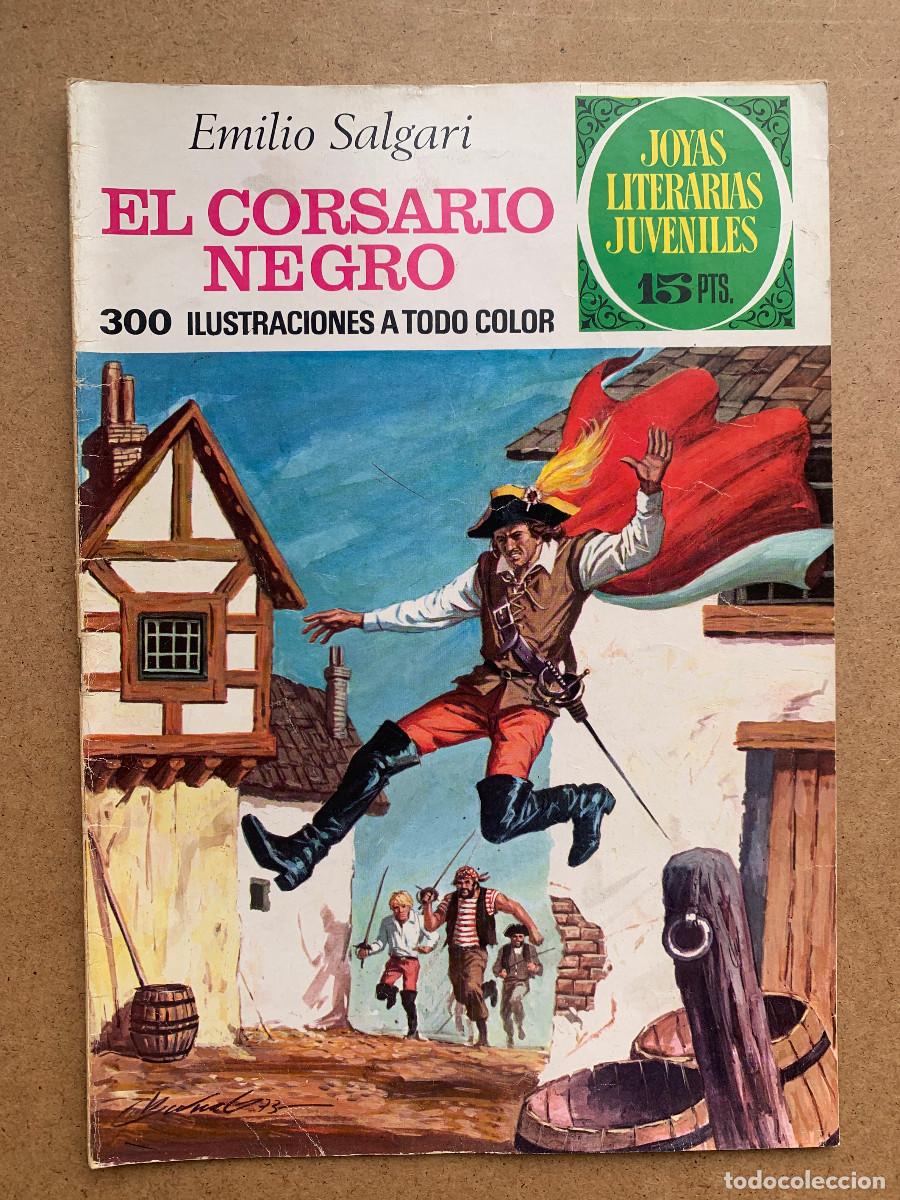 Tebeos: Joyas Literarias Juveniles n&ordm; 95: El Corsario Negro de Emilio Salgari - D2 1&ordf; Edici&oacute;n 1974
