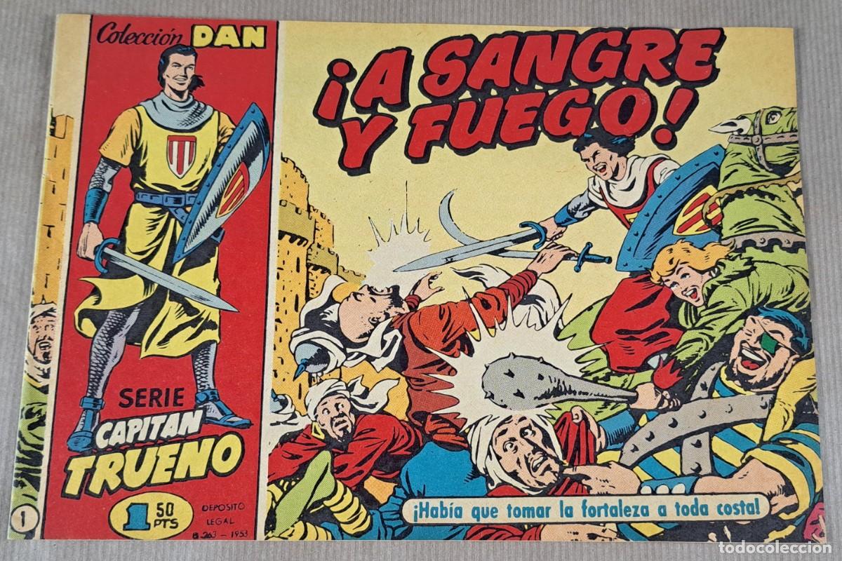 Tebeos: CAPIT&Aacute;N TRUENO &ndash; COLECCI&Oacute;N DAN &ndash; N&ordm; 1, A SANGRE Y FUEGO