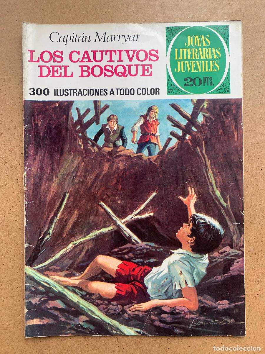 Tebeos: Joyas Literarias Juveniles n&ordm; 132: Los Cautivos del Bosque del Capit&aacute;n Marryat - 1&ordf; Edici&oacute;n 1975