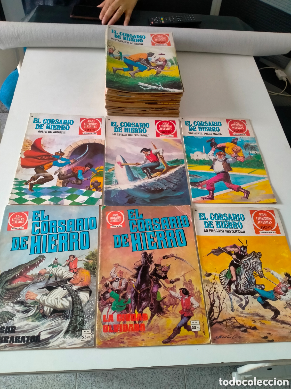 Tebeos: EL CORSARIO DE HIERRO JOYAS LITERARIAS JUVENILES EDITORIAL BRUGUERA 1 EDICI&Oacute;N A&Ntilde;O 1977-80