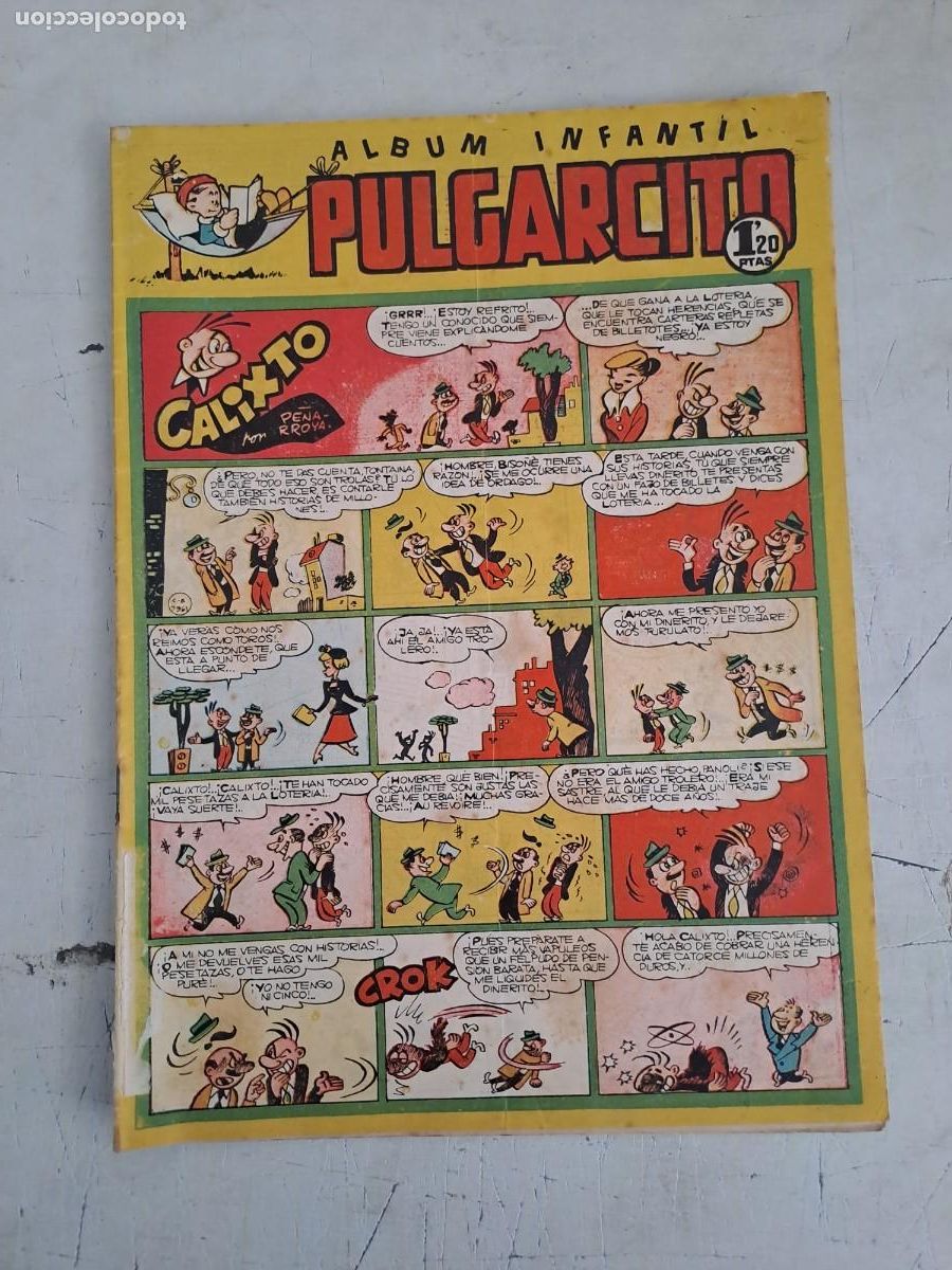 Tebeos: Pulgarcito 212, Bruguera en buen estado