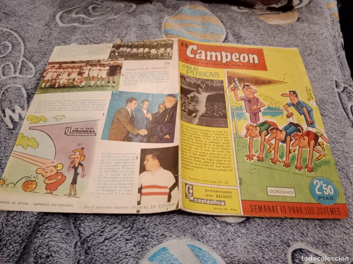 Tebeos: EL CAMPEON DE LAS HISTORIETAS N&ordm; 79 VIDA DE PUSKAS - EDITORIAL BRUGUERA 1961