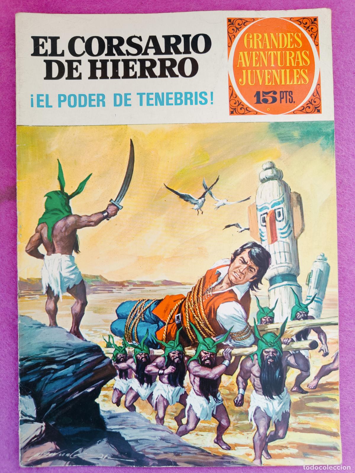 Tebeos: TEBEO JOYAS LITERARIAS JUVENILES EL CORSARIO DE HIERRO EL PODER DE TENEBRIS N&ordm; 13 ED. BRUGUERA 1972