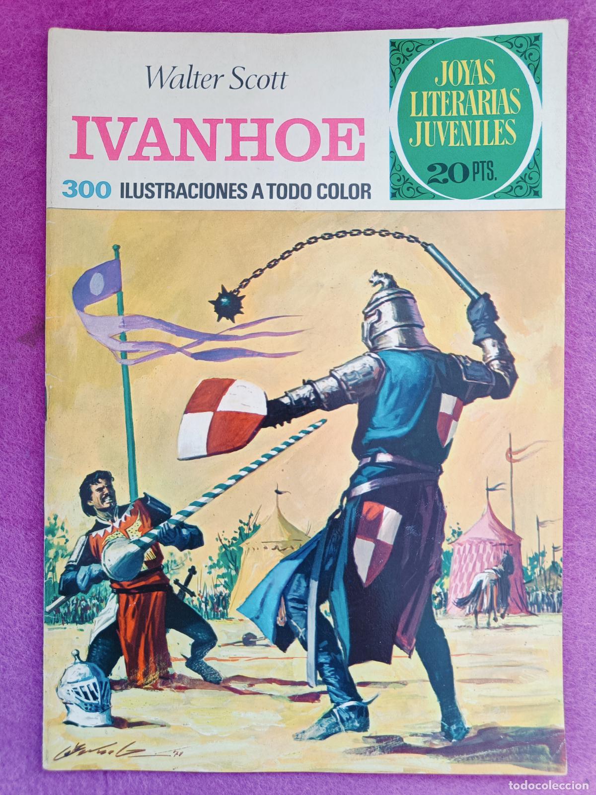 Tebeos: TEBEO JOYAS LITERARIAS JUVENILES WALTER SCOTT IVANHOE N&ordm; 16 ED. BRUGUERA 1974