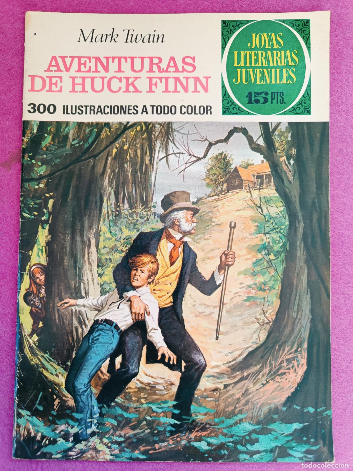 Tebeos: TEBEO JOYAS LITERARIAS JUVENILES MARK TWAIN AVENTURAS DE HUCK FINN N&ordm; 40 ED. BRUGUERA 1971