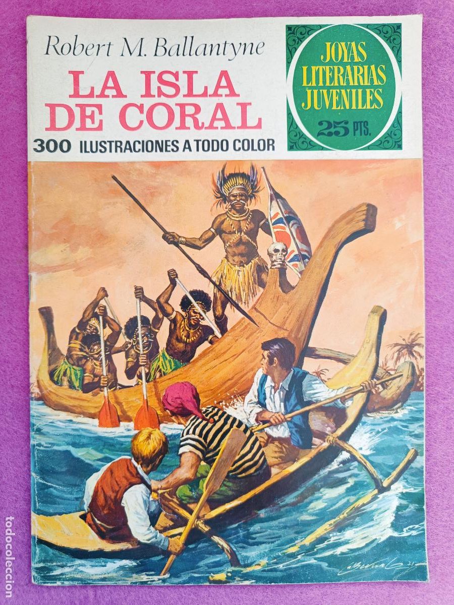 Tebeos: TEBEO JOYAS LITERARIAS JUVENILES ROBERT M. BALLANTYNE LA ISLA DE CORAL N&ordm; 42 ED. BRUGUERA 1975